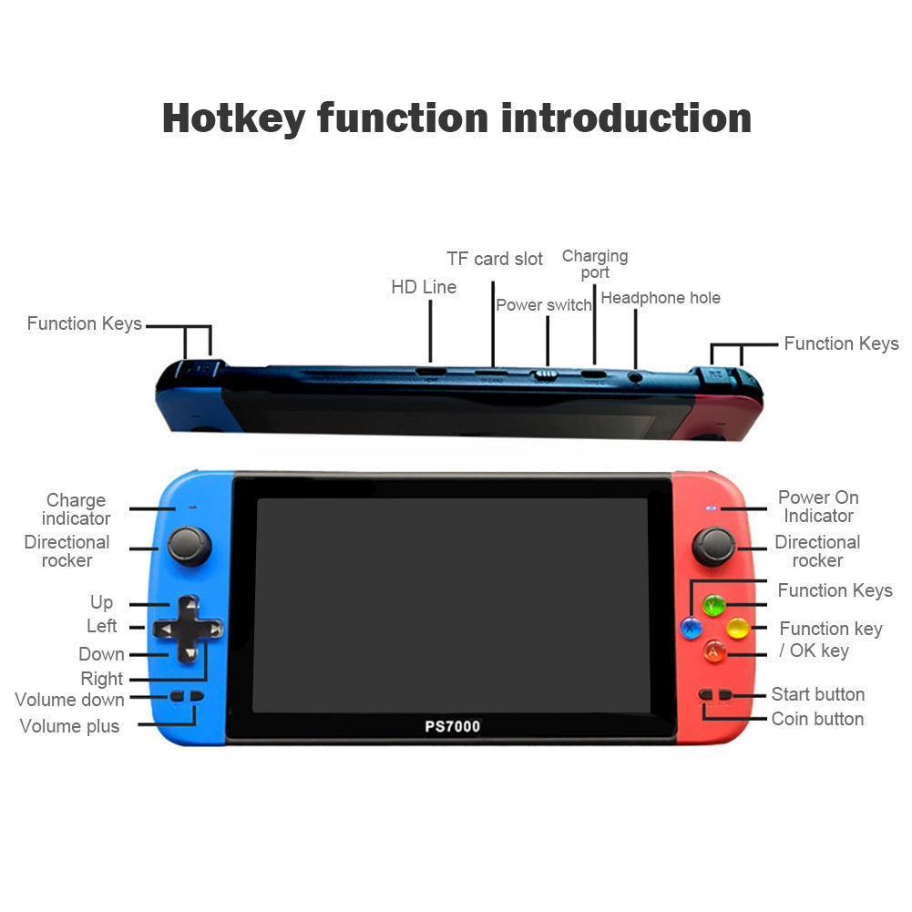 PS7000 Portable Handheld Gaming Console with HD Screen 100GB 32G - ClubOn