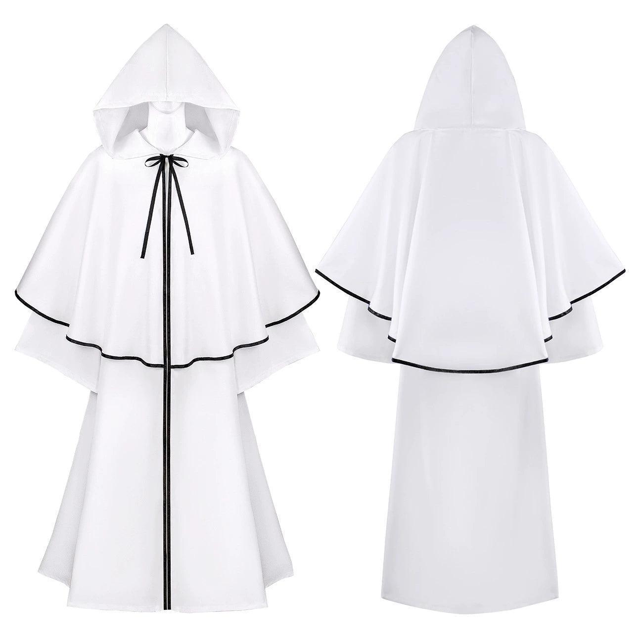 Medieval Church Clergy Hooded Cloak – Renaissance Wizard Death Robe - ClubOn