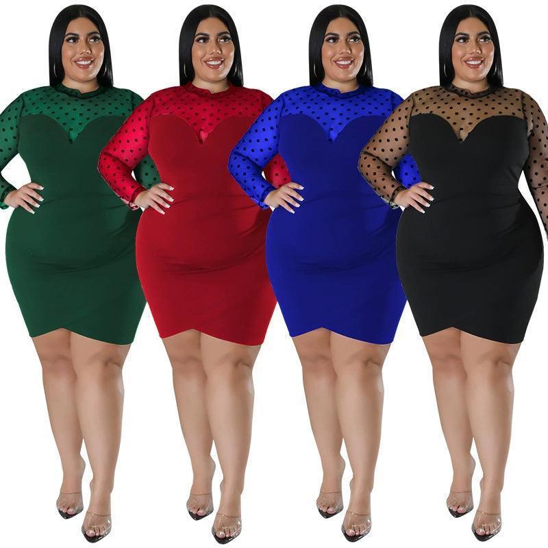 Plus Size Sexy Red Party Dress - Big Size for Women - ClubOn