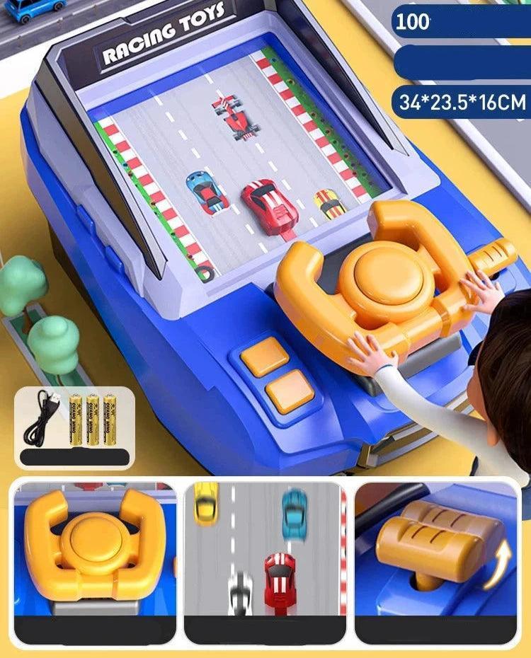 Children's Racing Game Machine Toy – 7 Simulation Cars & Puzzle for Kids - ClubOn