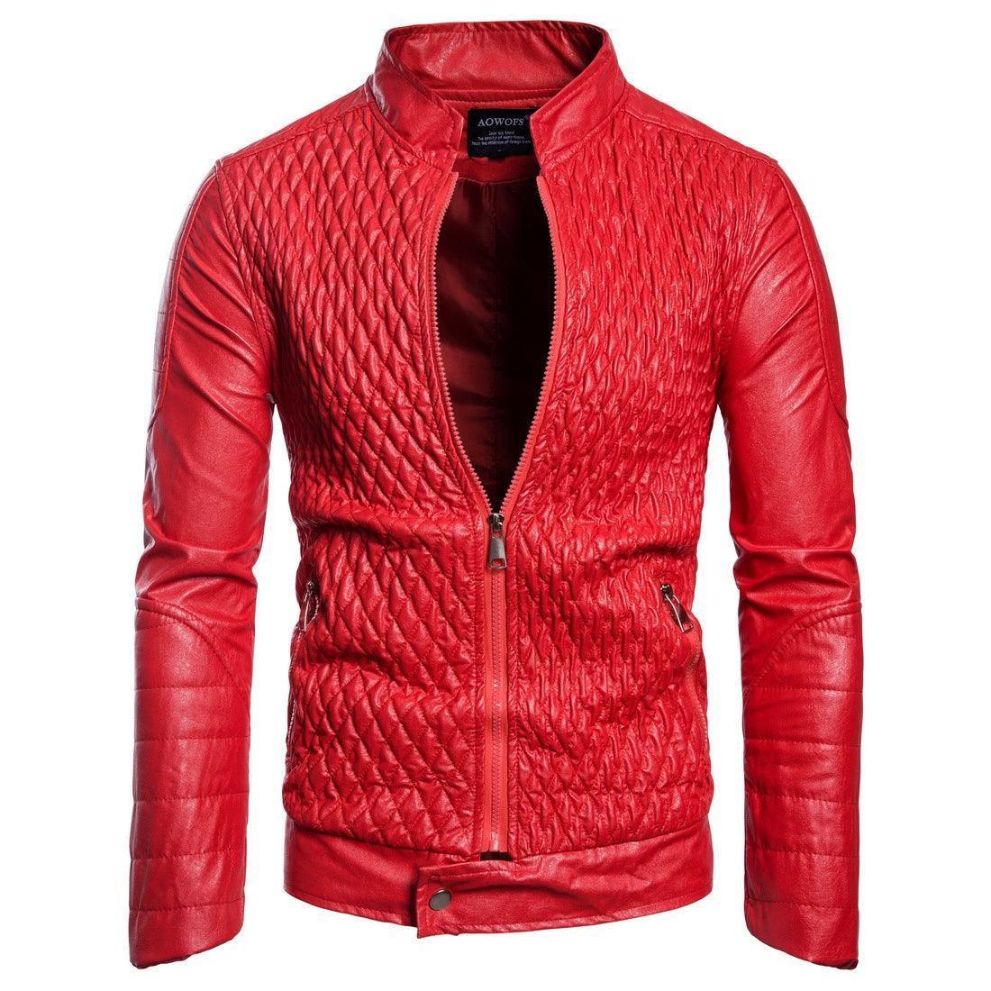 Men’s Slim Fit Warm Fashion Stand Collar Zipper Jacket - ClubOn