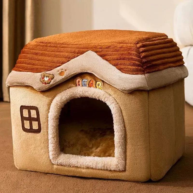Foldable Cat House - Outdoor Waterproof Pet House for Small Dogs - ClubOn