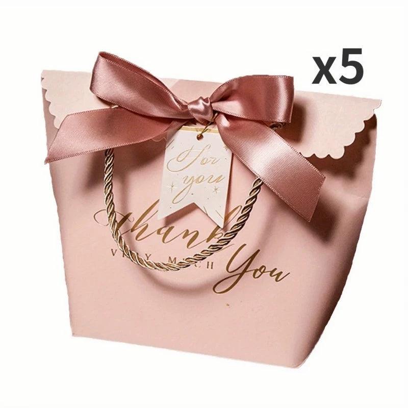 5/10pcs Christmas Thank You Gift Bags – Candy & Treat Boxes - ClubOn