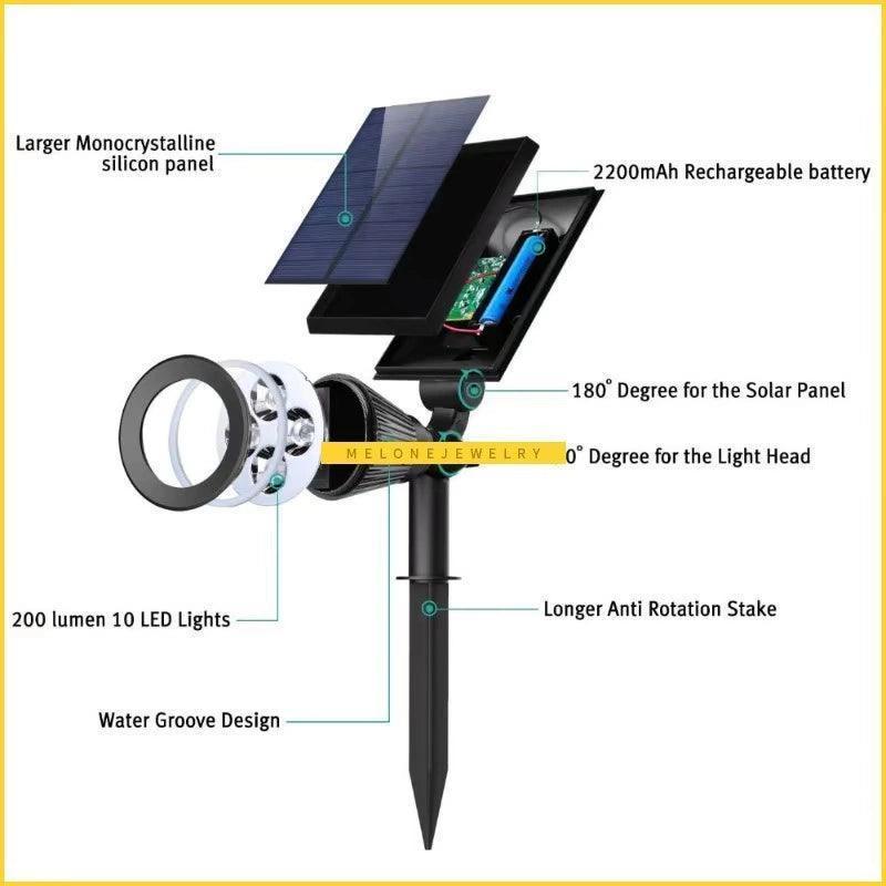 7/4 LED Solar Spotlight – Auto Color-Changing Outdoor Lighting - ClubOn