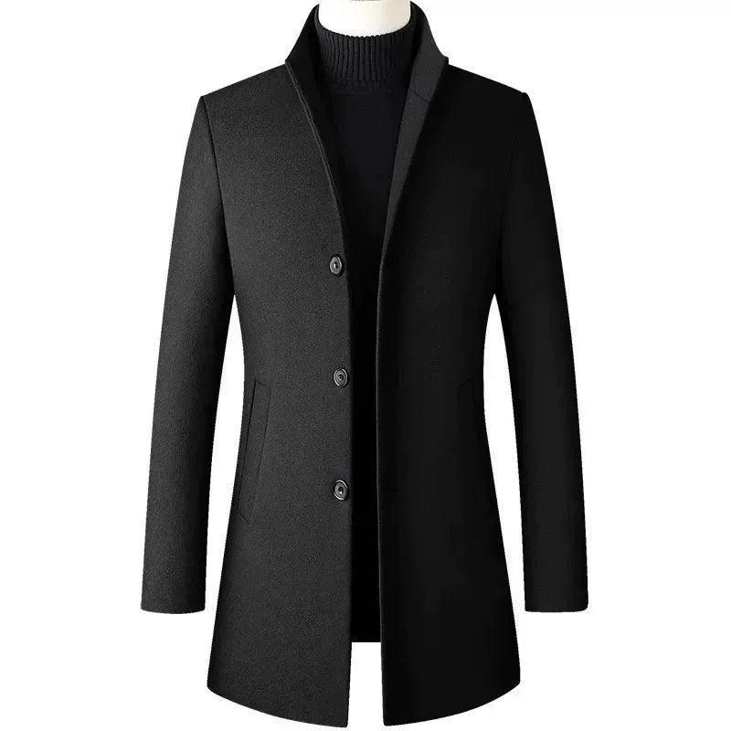 Solid Color Stand-Up Collar Slim Jacket – Stylish Men's Jacket - ClubOn