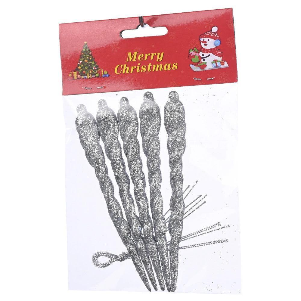 Christmas Decoration Supplies - Plastic Icicle Pendant Ornaments - ClubOn