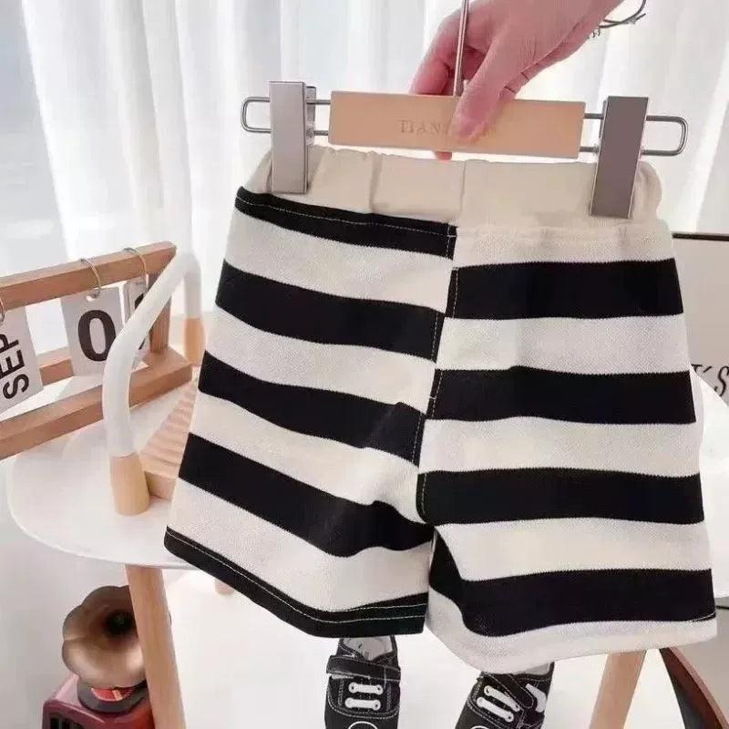 Summer Striped T-Shirt Set for Boys & Girls - ClubOn