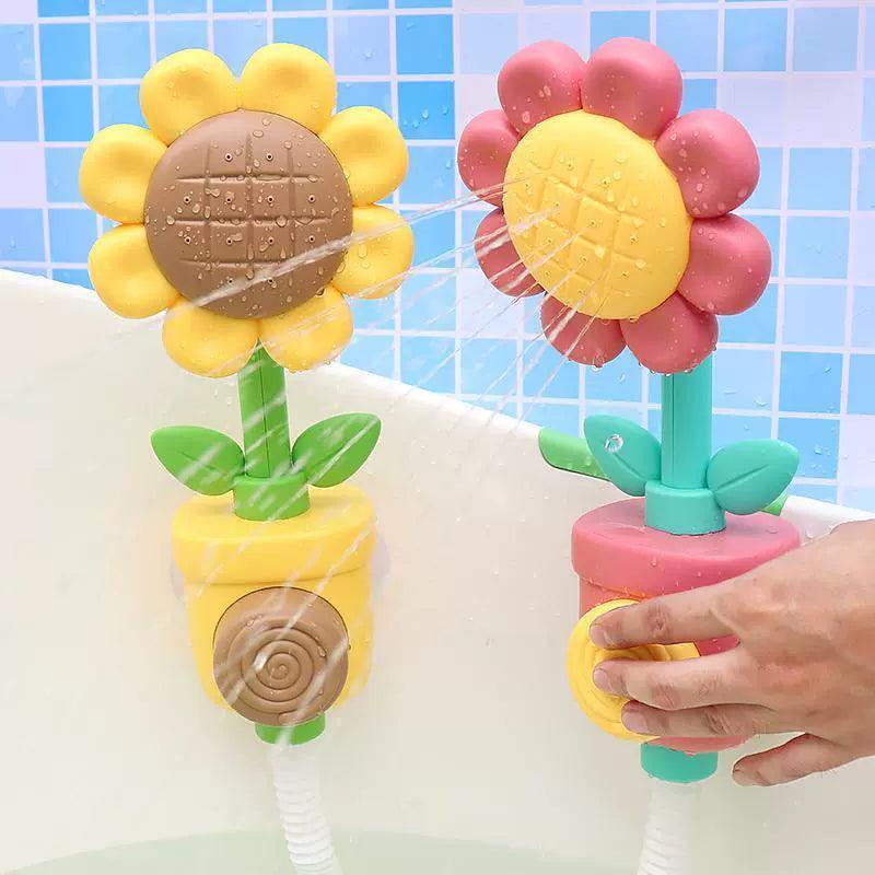 Manual Sunflower Spray Bath Toy – Baby Water Play Sprinkler for Tubs - ClubOn