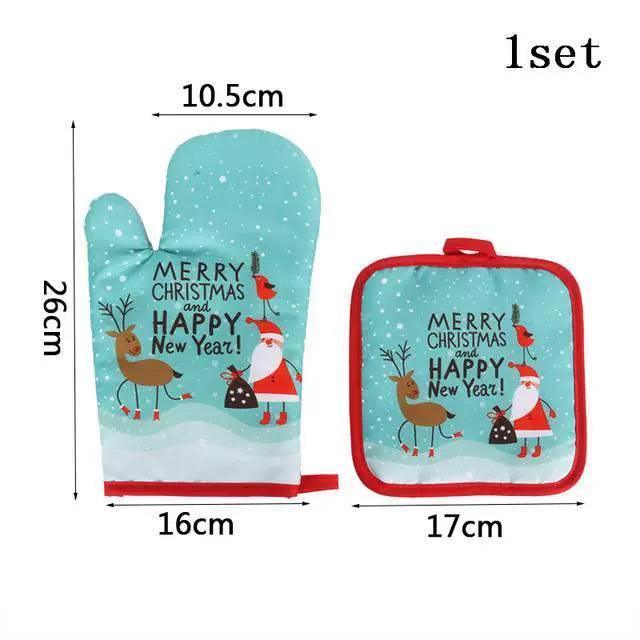2Pcs Christmas Gloves Oven Mitts – Merry Christmas Decorations - ClubOn
