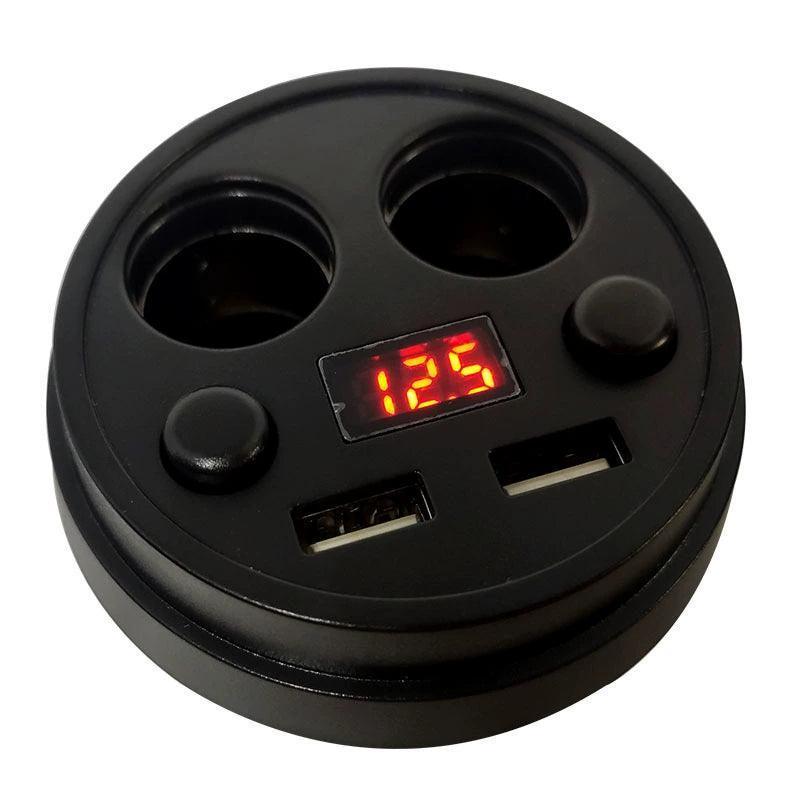 Car Mobile Phone Charger – One-to-Two Cigarette Lighter USB Charger, Dual-Port Car Charger - ClubOn