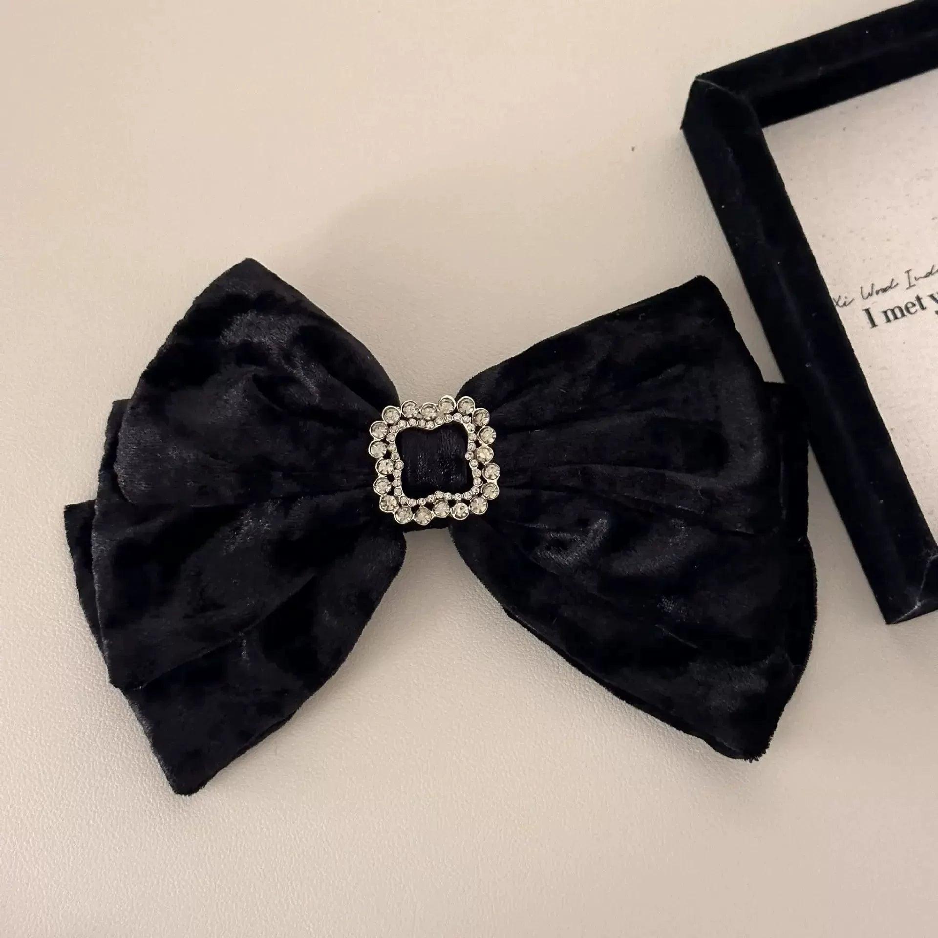 Elegant Rhinestone Bow Hair Clips – Korean Accessories for Women & Girls - ClubOn