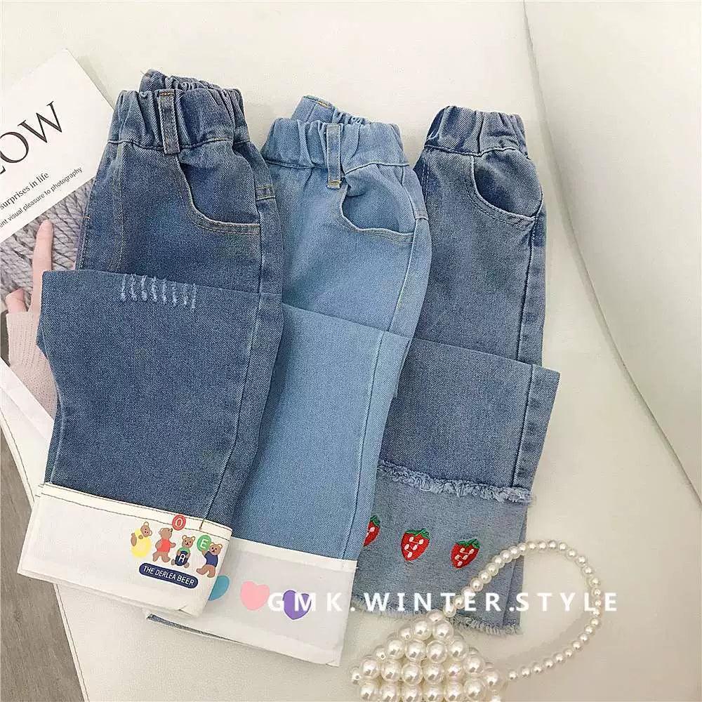 Girls' Spring & Autumn Jeans - Stylish Children's Trousers - ClubOn