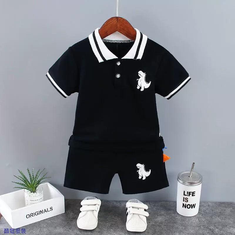 Baby Boys Summer Two-Piece Set - Short Sleeve T-Shirt & Shorts - ClubOn
