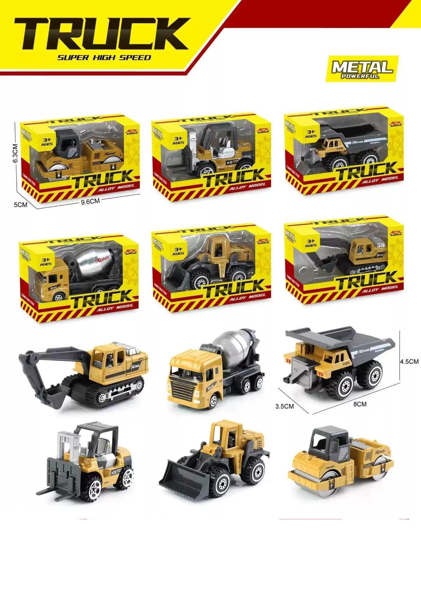 Simulation Alloy Engineering Car Model – Sliding Metal Toy - ClubOn