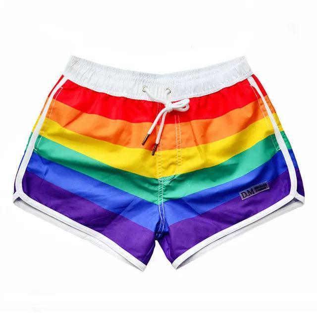 Rainbow Men’s Swim Shorts – Sexy Beach Swimming Trunks - ClubOn