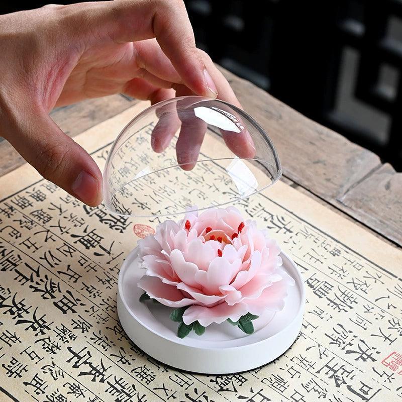 Peony Porcelain Aromatherapy Diffuser – Hand-Kneaded Fireless Stone - ClubOn