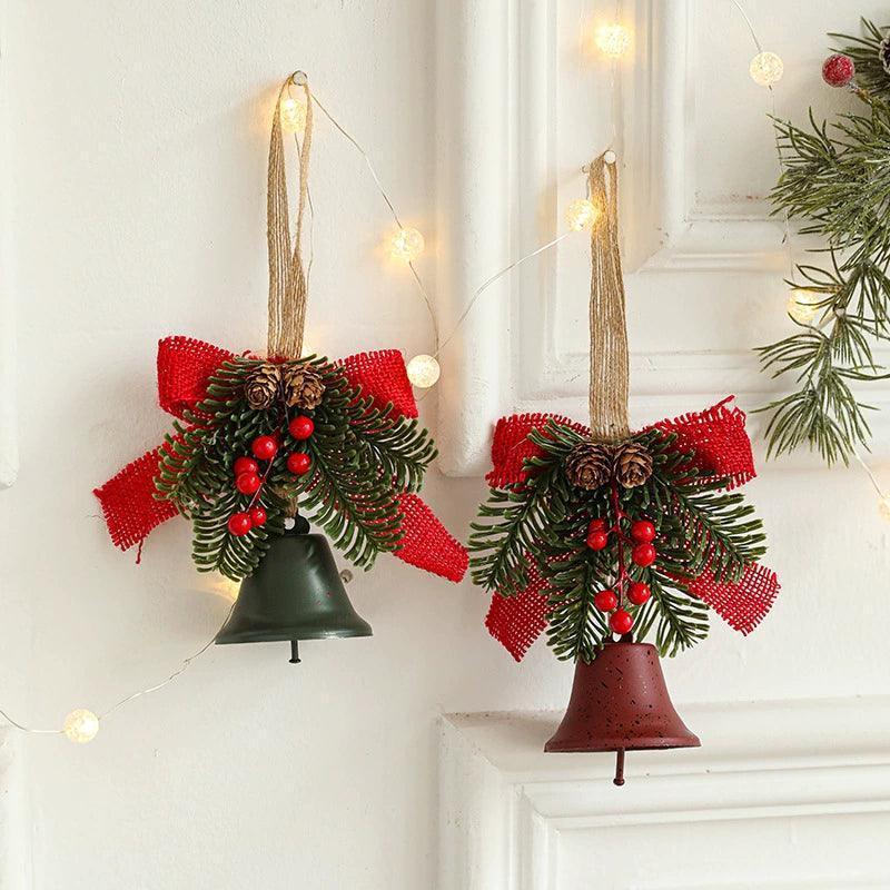 Wrought Iron Bell Pendant – Christmas Door Hanging Decor - ClubOn