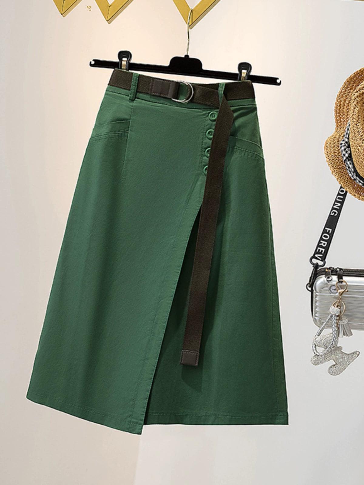 Plus Size High-Waist A-Line Skirt Pants for Women - ClubOn