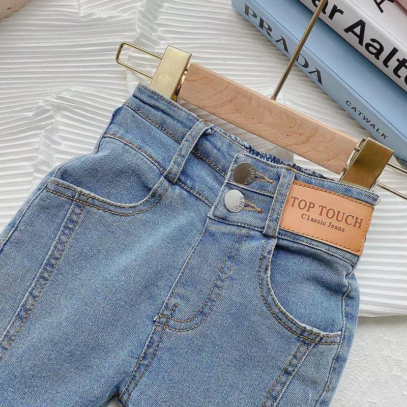 Tongbei Spring New Girls' Jeans - Pure Color Style - ClubOn