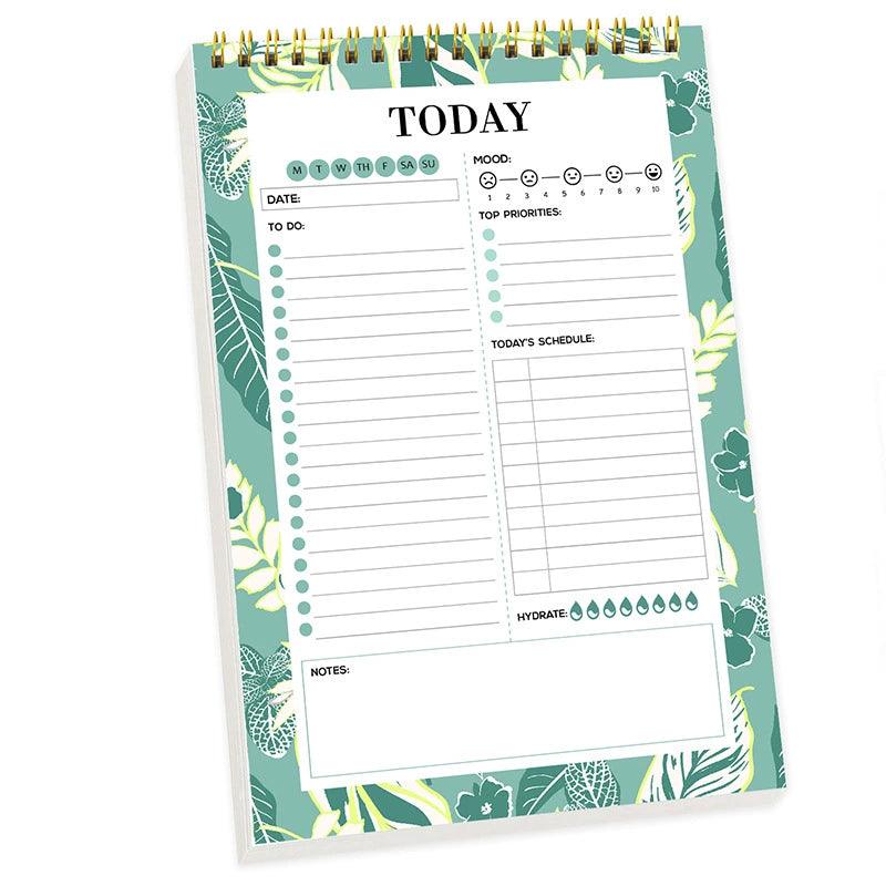 Daily Planner Notepad – Weekly & Monthly Coil Book Schedule Pad - ClubOn