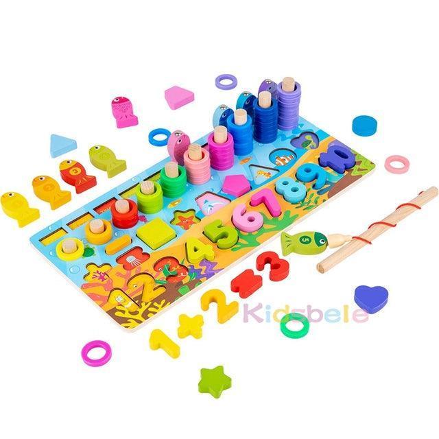Montessori Math Toys for Toddlers - Wooden Educational Puzzle - ClubOn