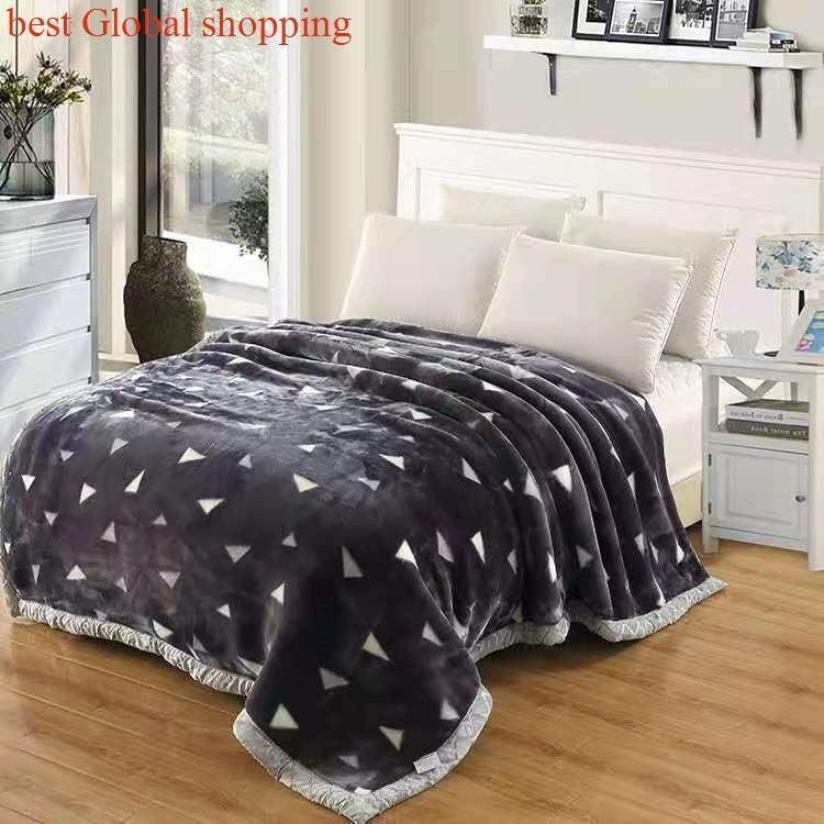 Winter Double-Layer Raschel Blanket – Thickened Warm Quilt - ClubOn