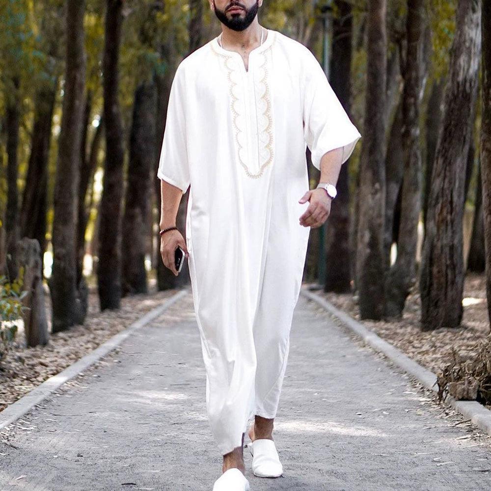 Muslim Men Gown Thobe Kaftan Dress – African Long Shirt - ClubOn
