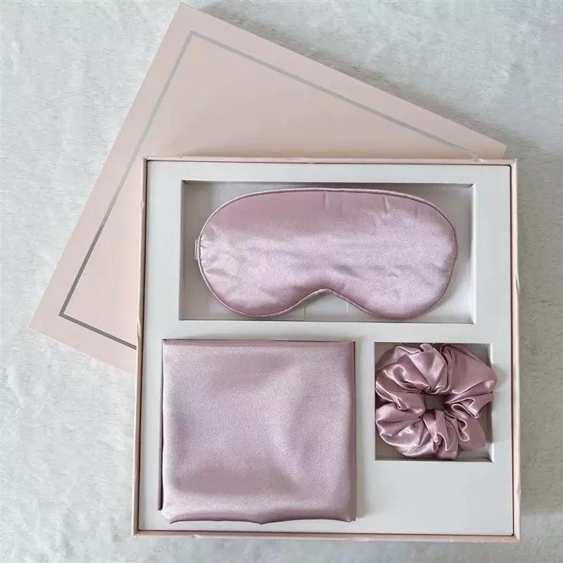 MANITO SleepingBeauty Gift Box – Hyaluronic Acid Pillowcase, Eye Mask, Hair Ring, Mulberry Silk - ClubOn