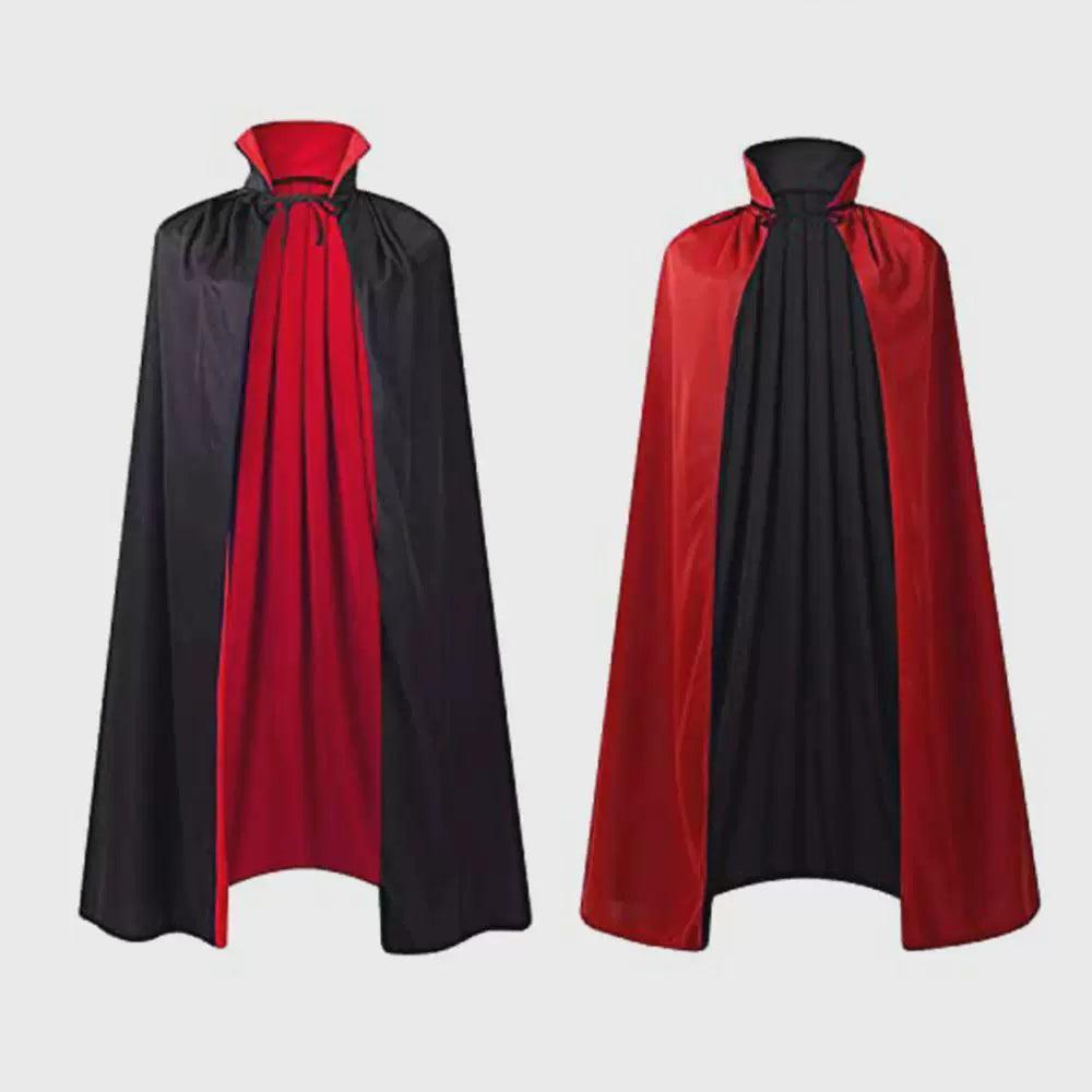 Halloween Hooded Cloak Costume – Medieval Black Cloak for Adults & Kids - ClubOn