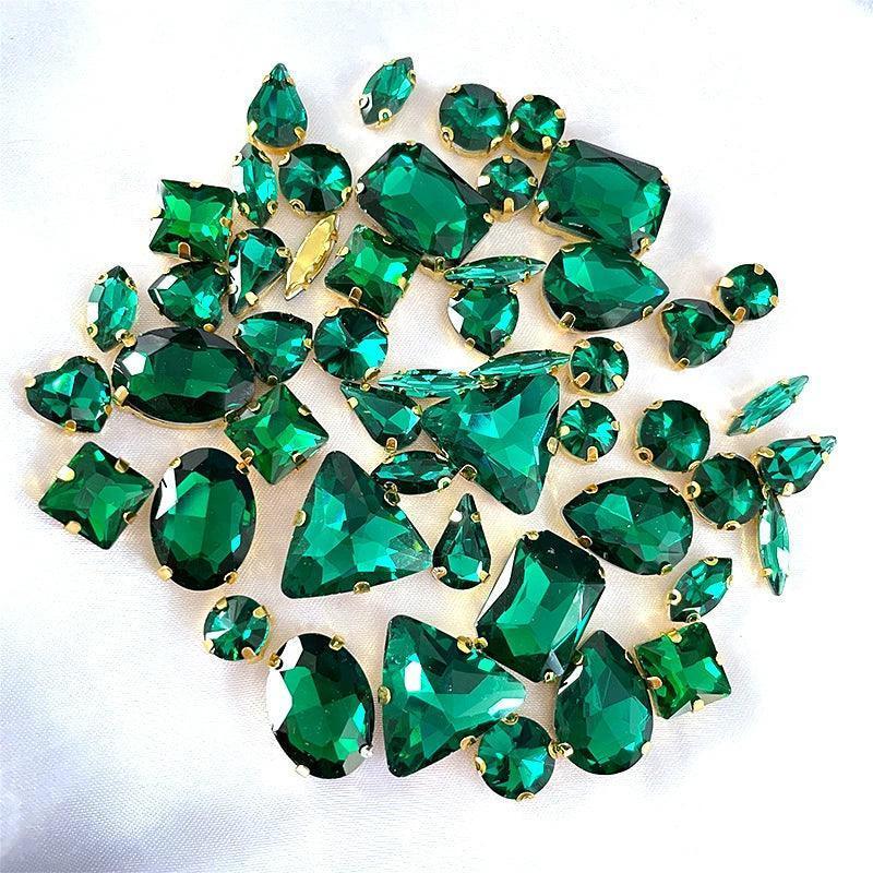 50 Crystal Single Claw Sewing Gems – Mixed DIY Clothing Embellishments - ClubOn