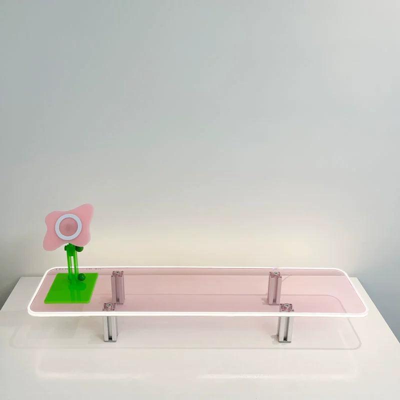 Transparent Acrylic Monitor Stand - Heightening Support Shelf - ClubOn