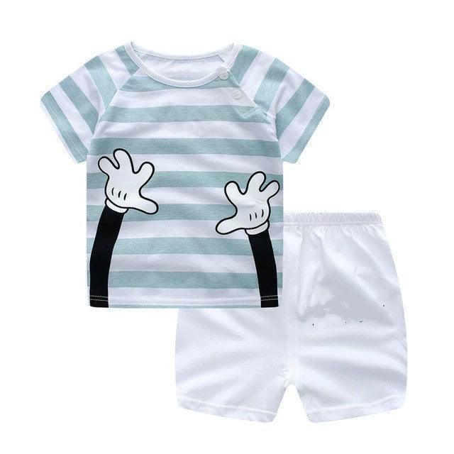 Baby Boys Summer Clothing Set - Short Sleeve T-Shirt & Shorts - ClubOn