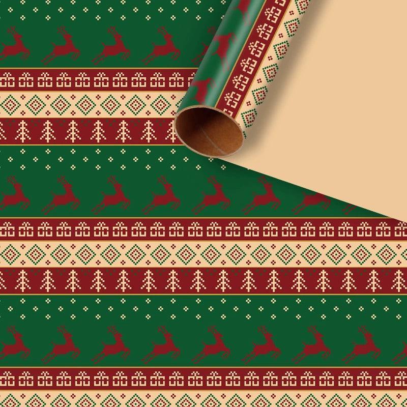 10pcs Christmas Gift Wrapping Paper – 70x50cm Festive Design - ClubOn
