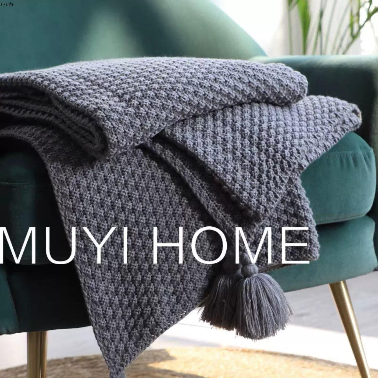 Ins Nordic Tassel Knitted Blanket – Cozy Sofa & Office Nap Blanket - ClubOn