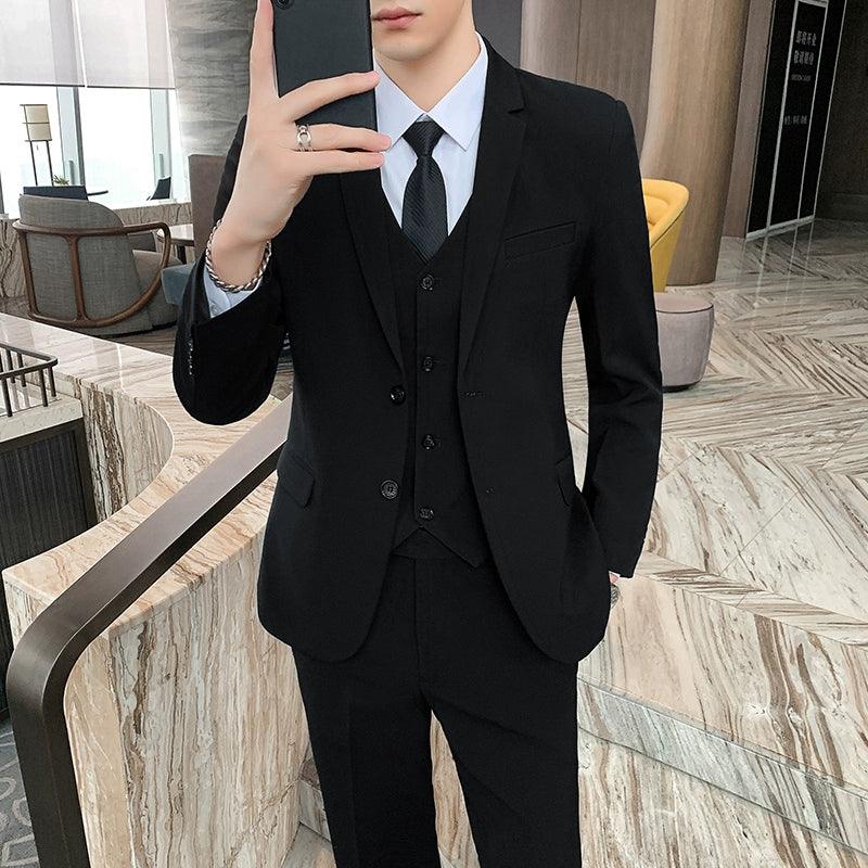 Men's Casual Business Formal Slim Fit Suit Jacket for Best Man Groom Wedding Dress - ClubOn