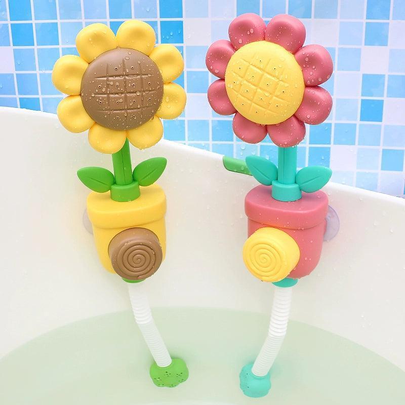 Manual Sunflower Spray Bath Toy – Baby Water Play Sprinkler for Tubs - ClubOn