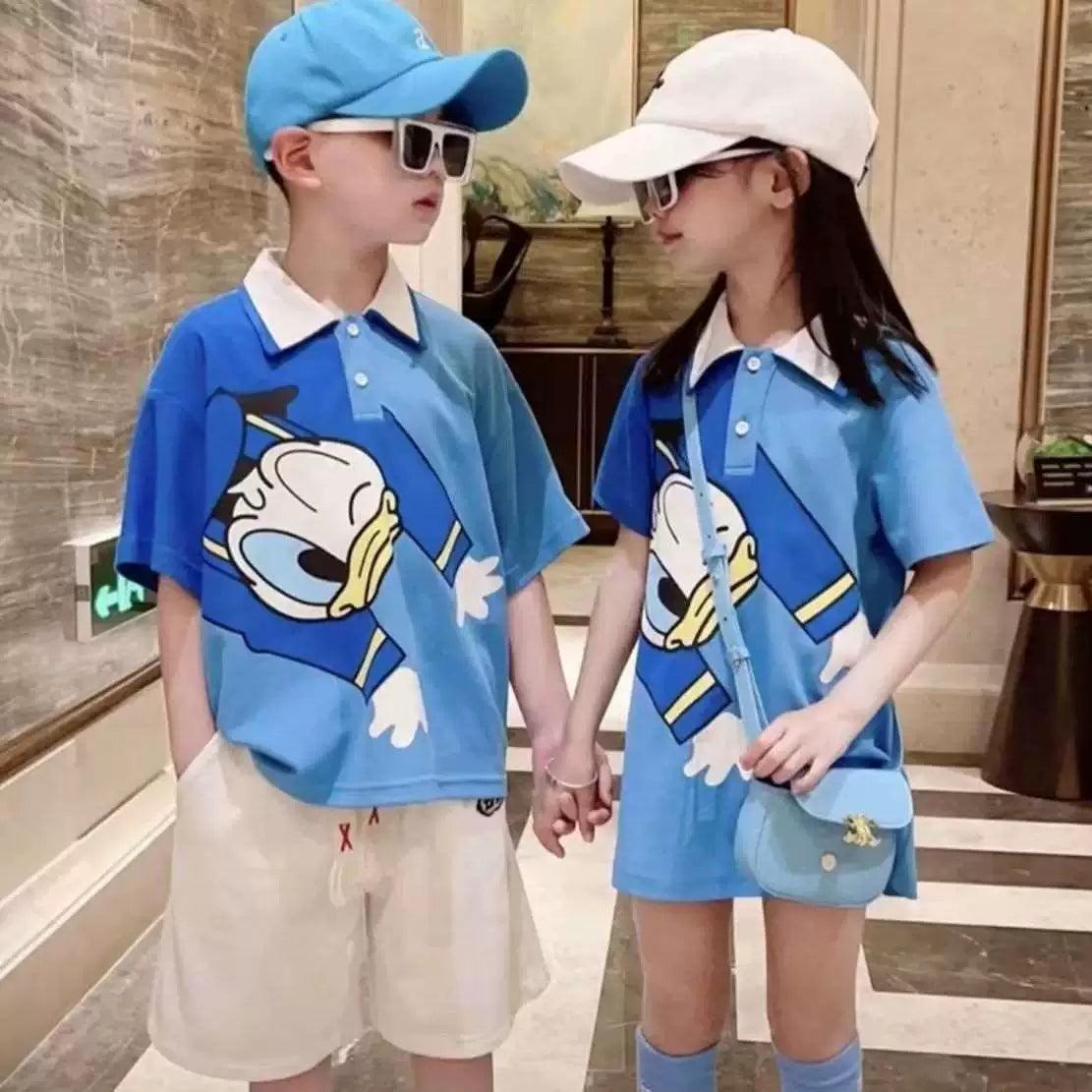 Brother and Sister Polo Shirt Suit - Summer Short-Sleeved Set - ClubOn