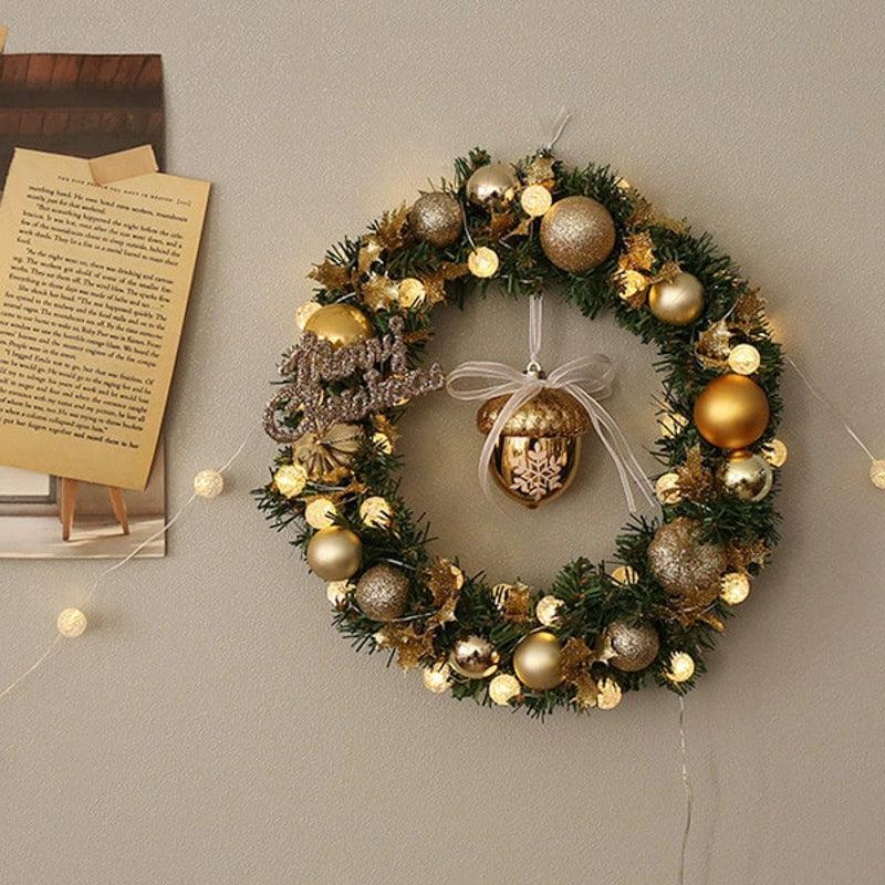Christmas Wreath - Pine Needle Vine Decoration, American Style - ClubOn