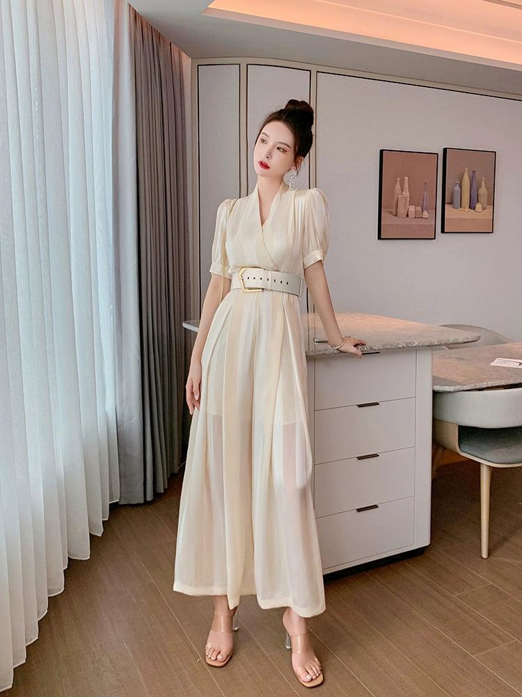 Elegant High-Waist Wide-Leg Jumpsuit for Women - ClubOn