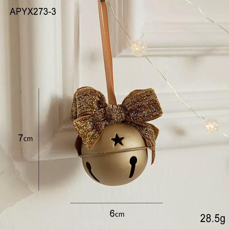 Red Bow & Bell Pendant | Christmas Tree Decoration Ornament - ClubOn