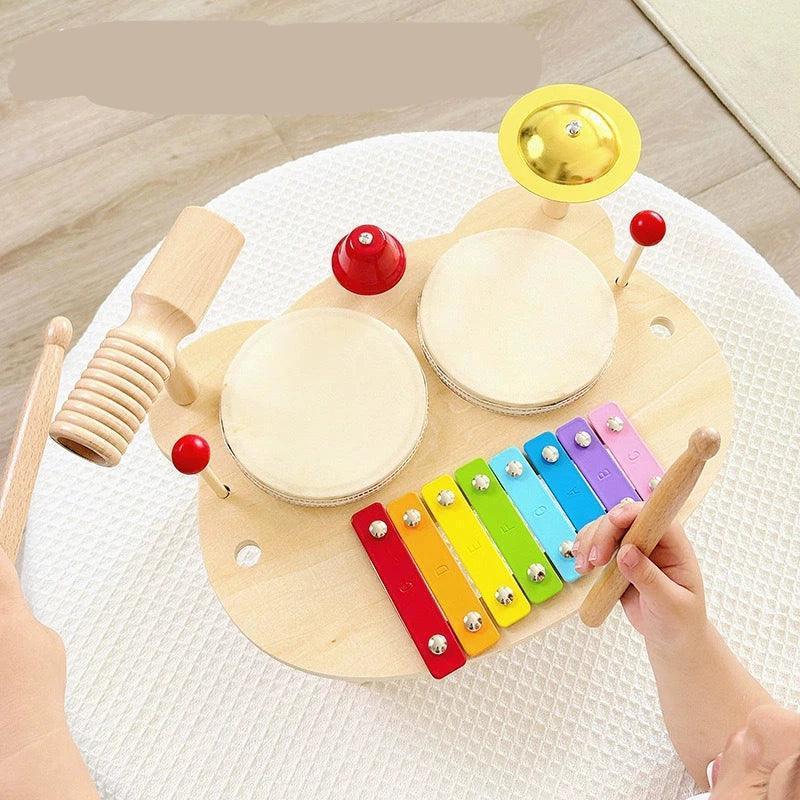 Orff Wooden Musical Instrument Toy – Educational Music Toy for Kids - ClubOn