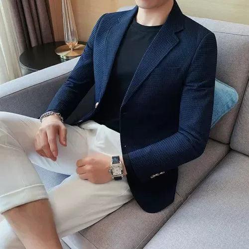 Male Casual Suit Jackets Blazer for Men – Slim Fit Wedding Blazer Jacket - ClubOn