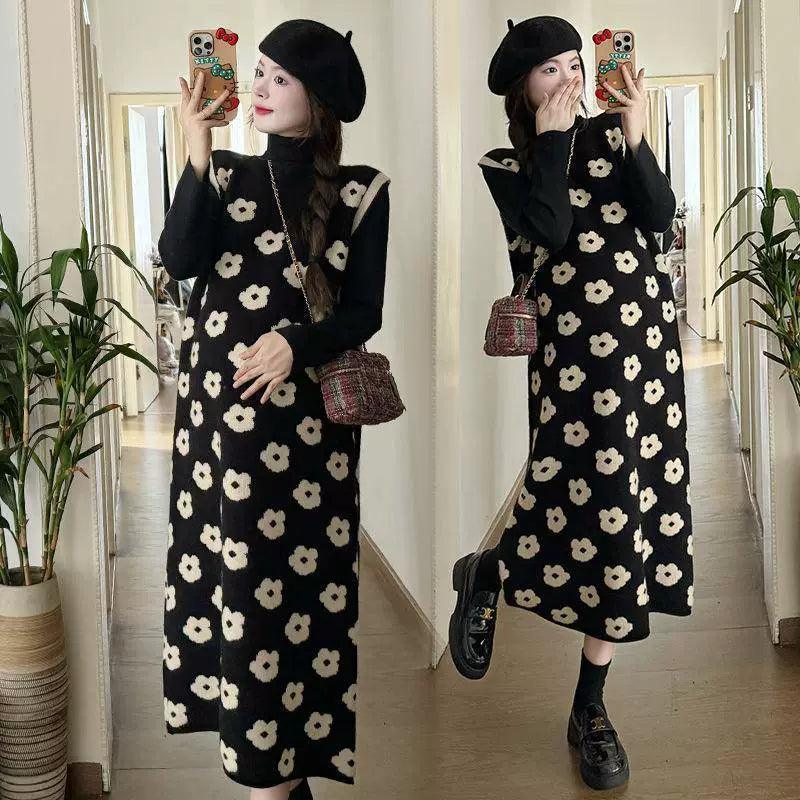 New Year & Christmas Maternity Winter Suit - Fashionable Loose Fit for Pregnant Women - ClubOn