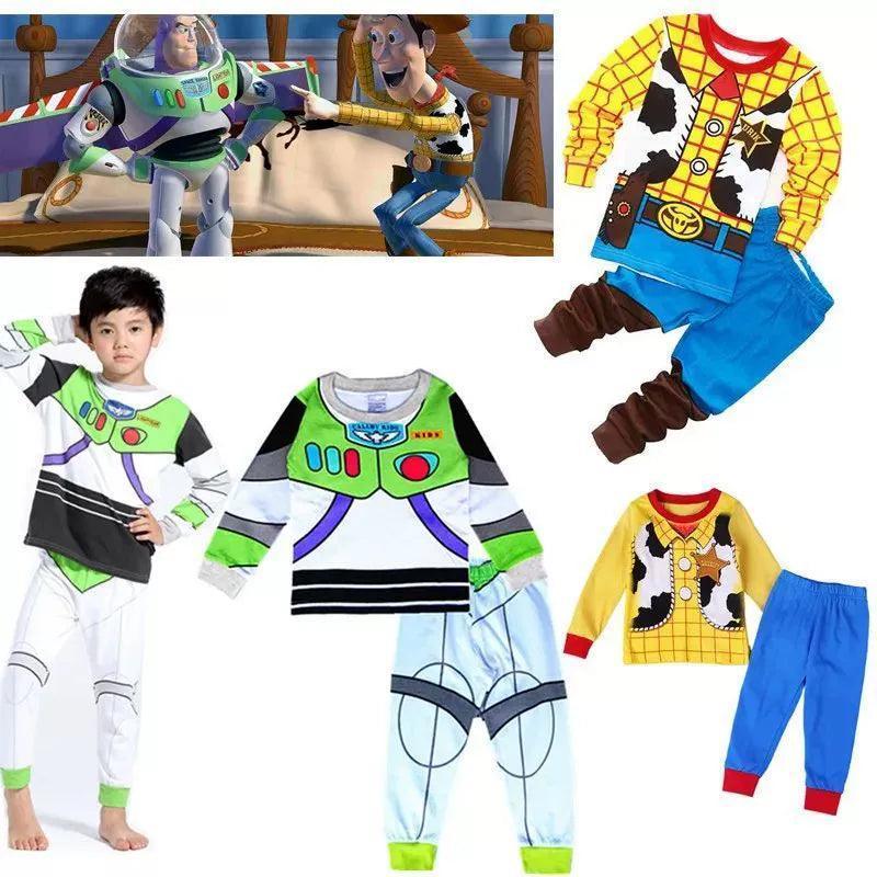 Toy Story Woody & Buzz Lightyear Pajama Set – Long Sleeves for Boys - ClubOn