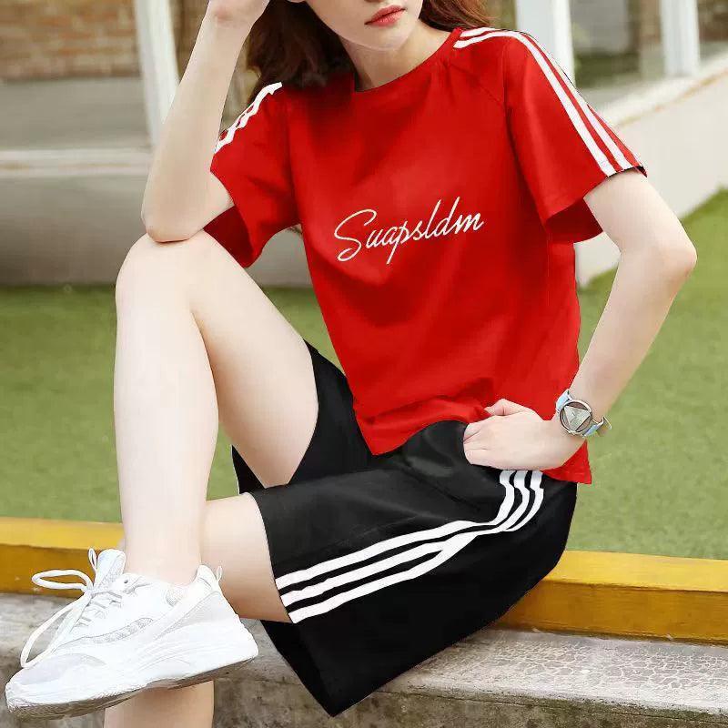 Fashionable Pure Cotton Women’s Two-Piece Sportswear Suit - ClubOn