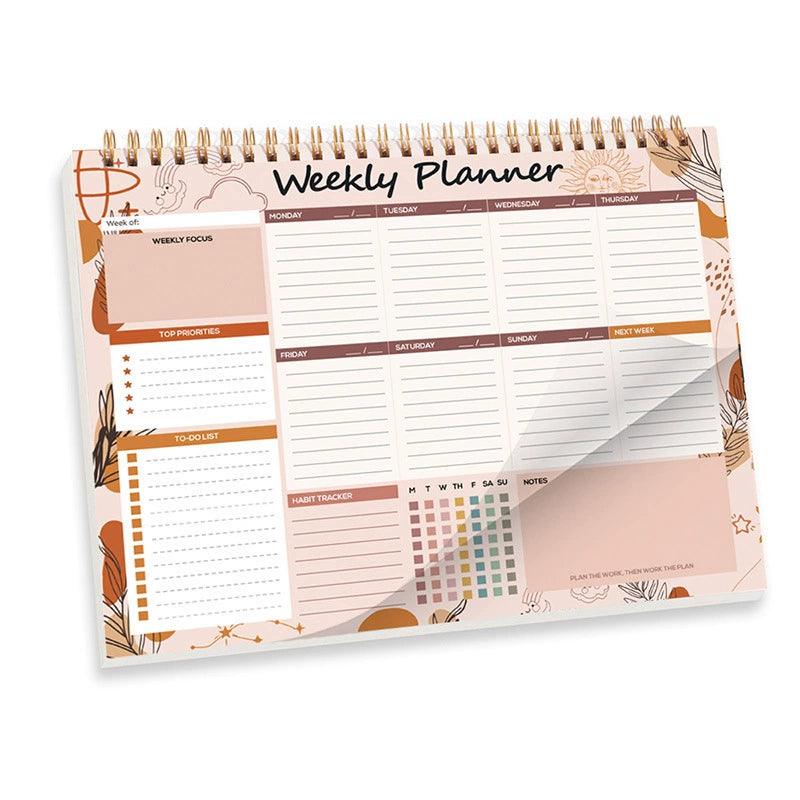 B5 Weekly Planner Notebook – Work & Life Book with Meal Planner - ClubOn