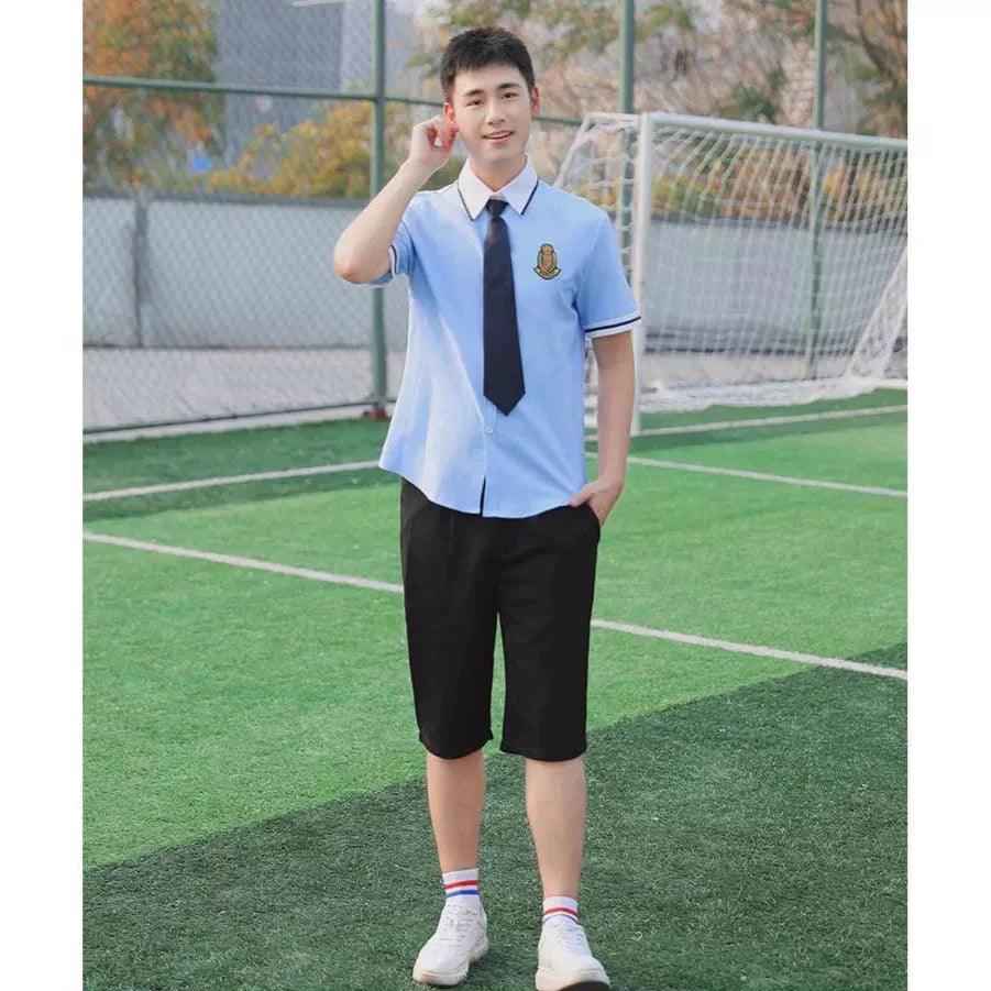 Short-Sleeved College Style Class Suit – School Uniform - ClubOn