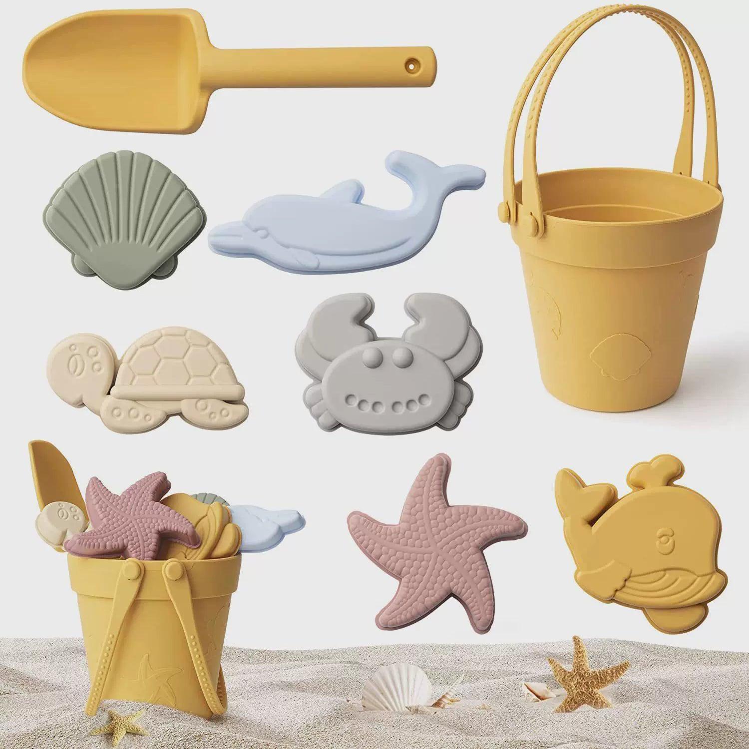 Silicone Beach Toys for Kids - Sand Mold Tools & Water Play Set - ClubOn