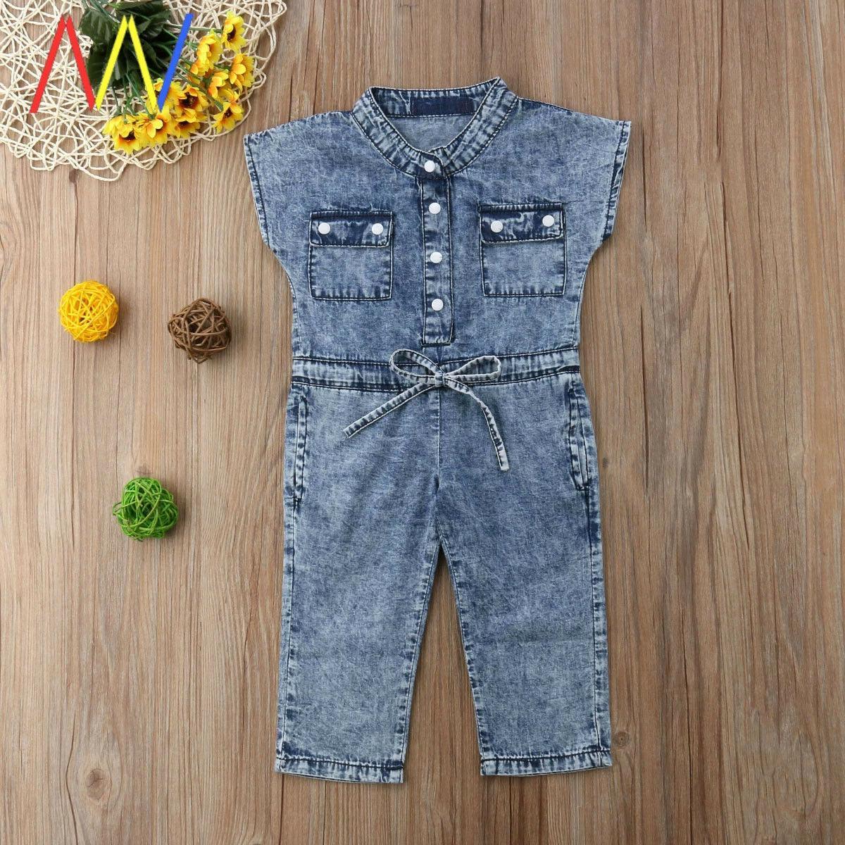 Toddler Girls' Denim Cargo Pants - Stylish Kids' Jeans - ClubOn