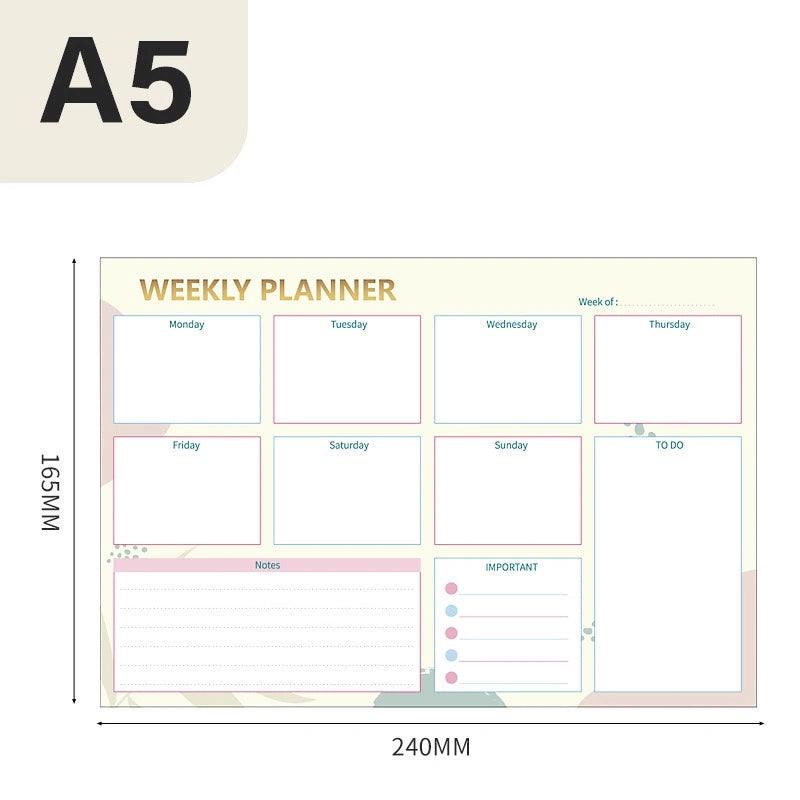 Daily Planner & Weekly Notepad – To-Do List Notebook - ClubOn